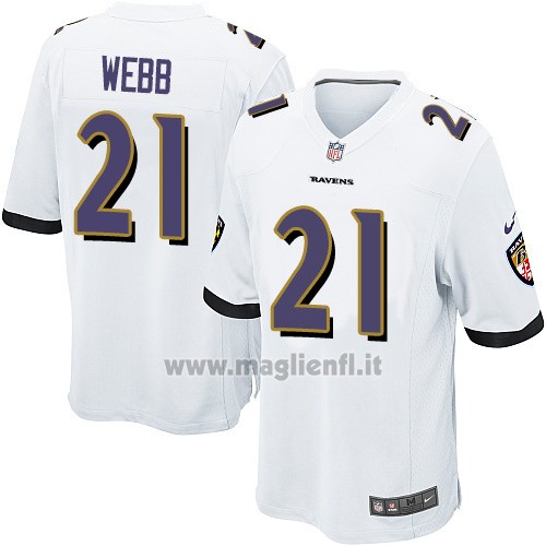 Maglia NFL Game Baltimore Ravens Webb Bianco